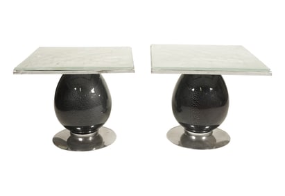 A Pair of Contemporary Lamp Tables