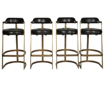 A Set of Four Modernist Bar Stools