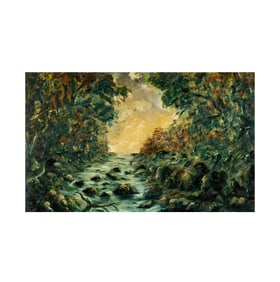 20th Century: Stream in Forest Landscape