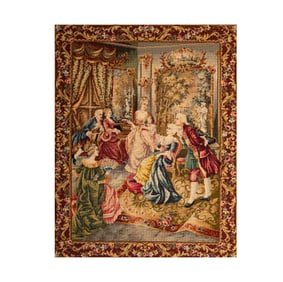 A Framed Needlepoint Panel