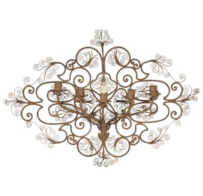 A Wrought Iron Sconce