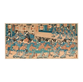 Utagawa Kunisada II, 1823-1880, Ise Ondo Dance