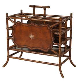 A Maitland-Smith Faux Bamboo Canterbury