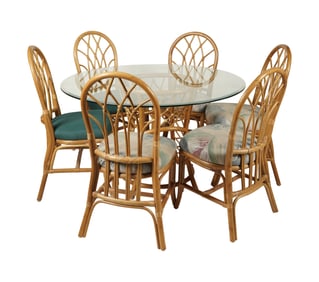 A Rattan Dining Set