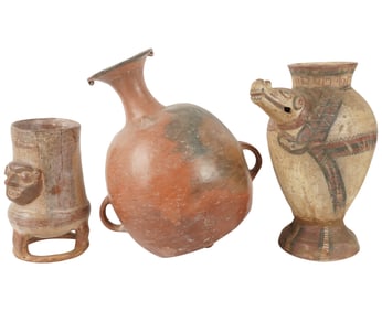 Three Pre-Columbian Pottery Vessels