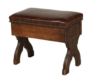 A Spanish Baroque-Style Oak Foot Stool