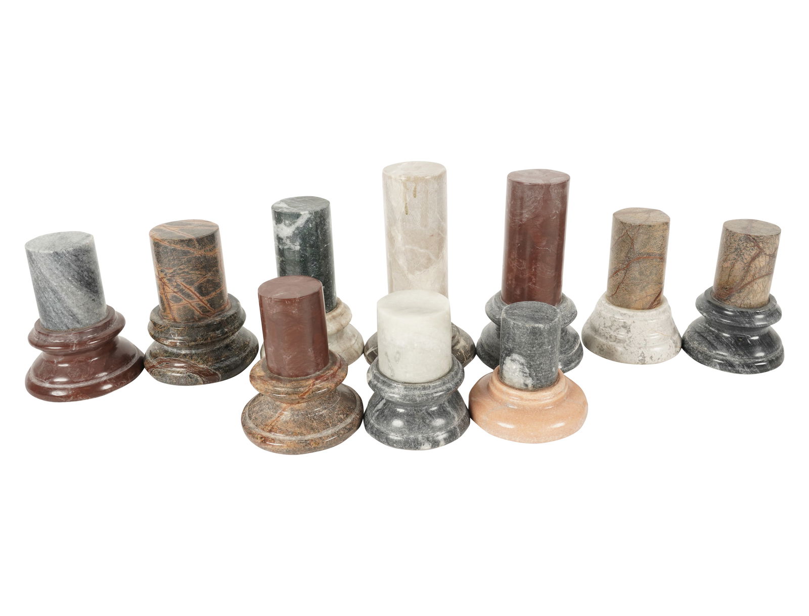 Ten Grand Tour-Style Marble Column Table Ornaments (1 of 9)