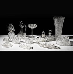 A Group of Cut Crystal Table Articles