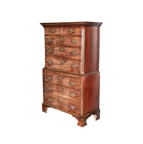 An American Mahogany Chest-on-Chest