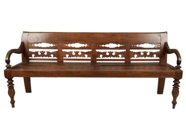 A Carved Wood Bench