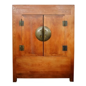A Large Ming-Style Natural Wood Cabinet