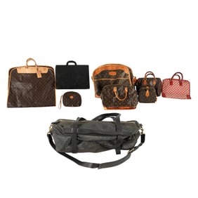 A Group of Vintage Designer Bags and a Gucci Briefcase