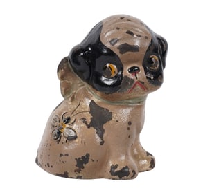 A Painted Cast Iron Hubley Puppo Coin Bank