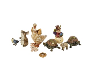 A Group of Jay Strongwater Animal Figurines