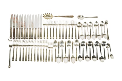 A Christofle Aria Silverplate Flatware Service