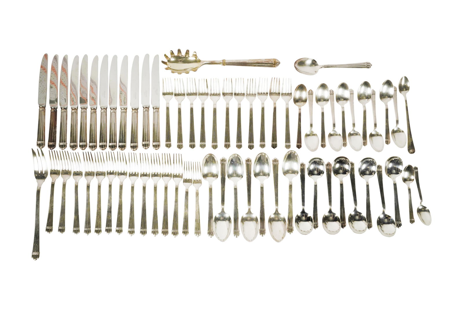 A Christofle Aria Silverplate Flatware Service (1 of 10)