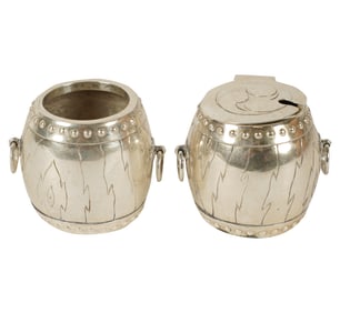 A Pair of Sterling Toothpick Holders