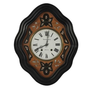 A French Inlaid Wall Clock