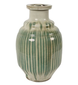 A Japanese Glazed Pottery Vessel
