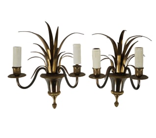 A Pair of Maison Charles Twin-Light Sconces