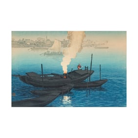 Takashi Ito, 1894-1982, Ferry at Odai, Tokyo