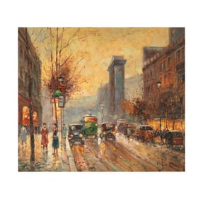 Antoine Blanchard, 1910-1988, Parisian Boulevard