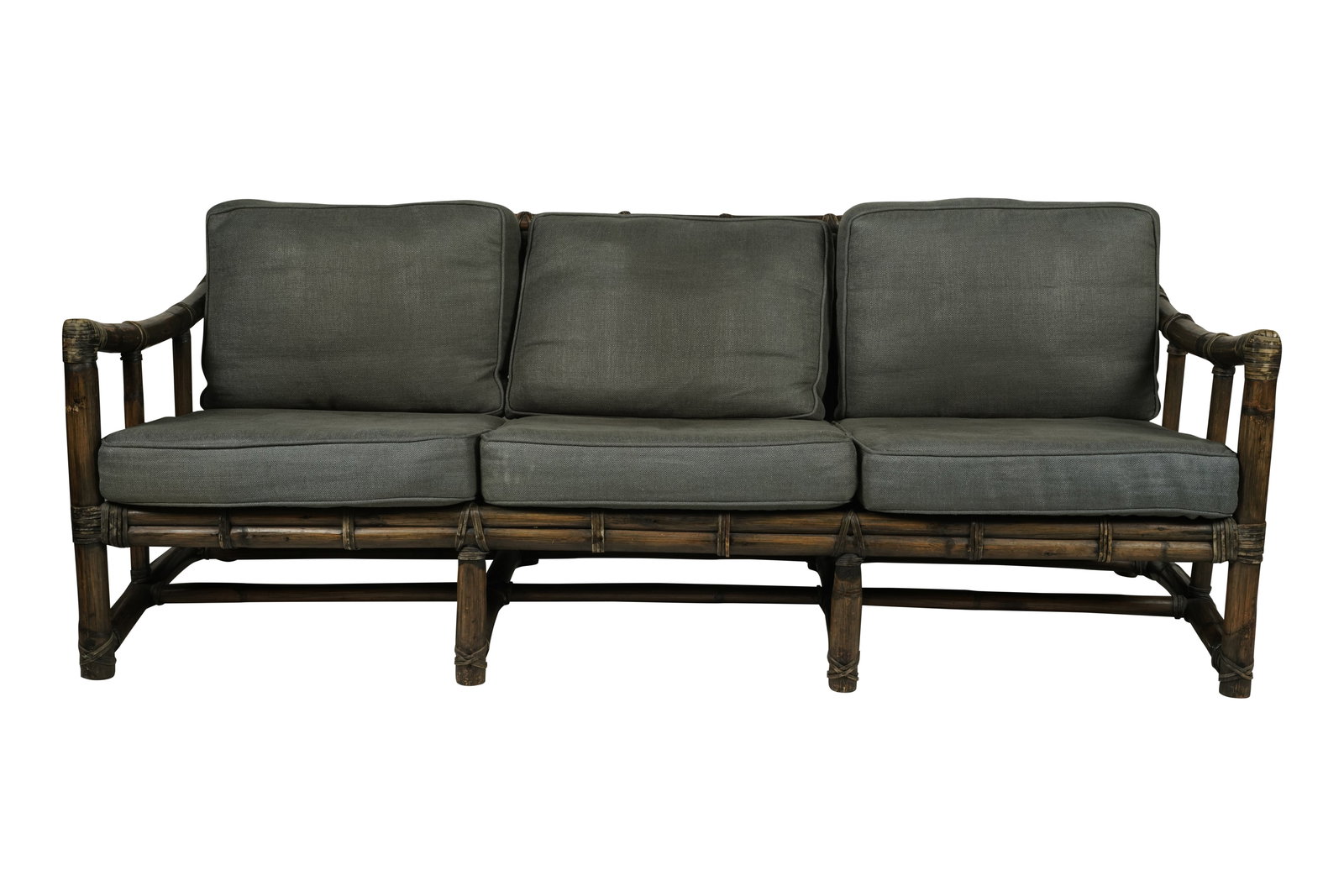 A McGuire Painted Rattan Sofa (1 of 12)