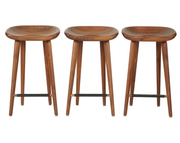 Three Bassam-Fellows CB-22 Tractor Bar Stools