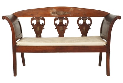 A Small Empire-Style Mahogany Settee