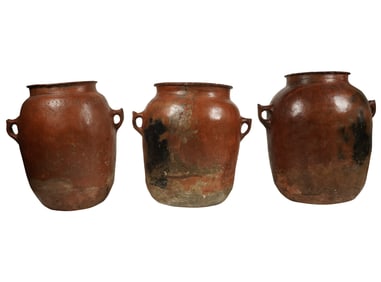 A Group of Vintage Mexican Ceramic Jars