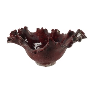 A Red Cabbage Pottery Center Bowl