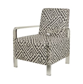An Upholstered Lucite Armchair