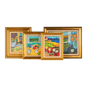 Elizabeth Jackson, B. 1928, Four Works (Still Lifes)