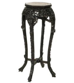 A Chinese Carved Wood Stand