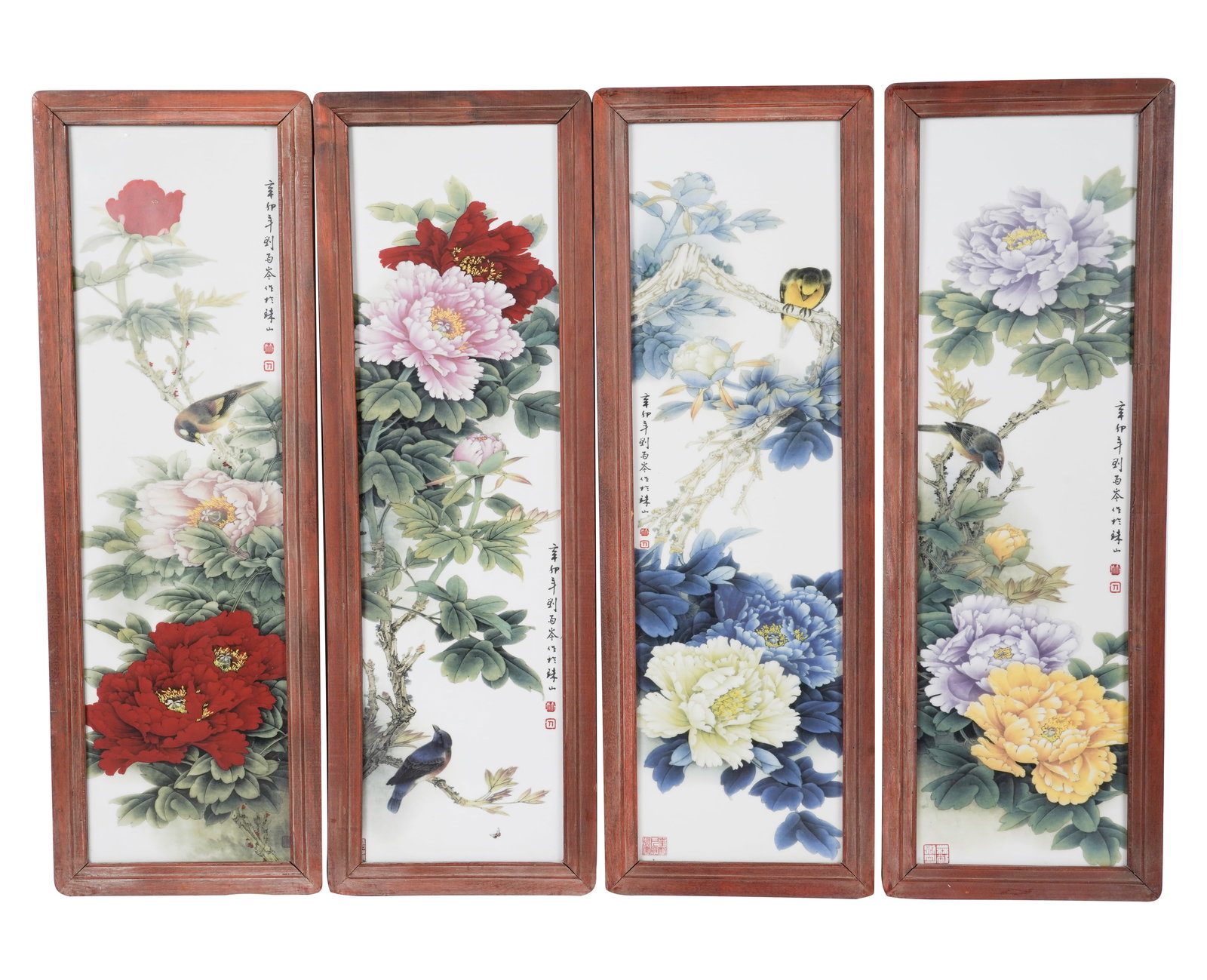 A Set of Four Chinese Porcelain Panels (1 of 8)