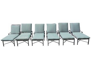 Six Brown-Jordan Patio Chaise Lounges