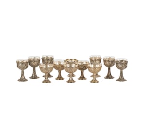 A Group of Reticulated Sterling Stemware
