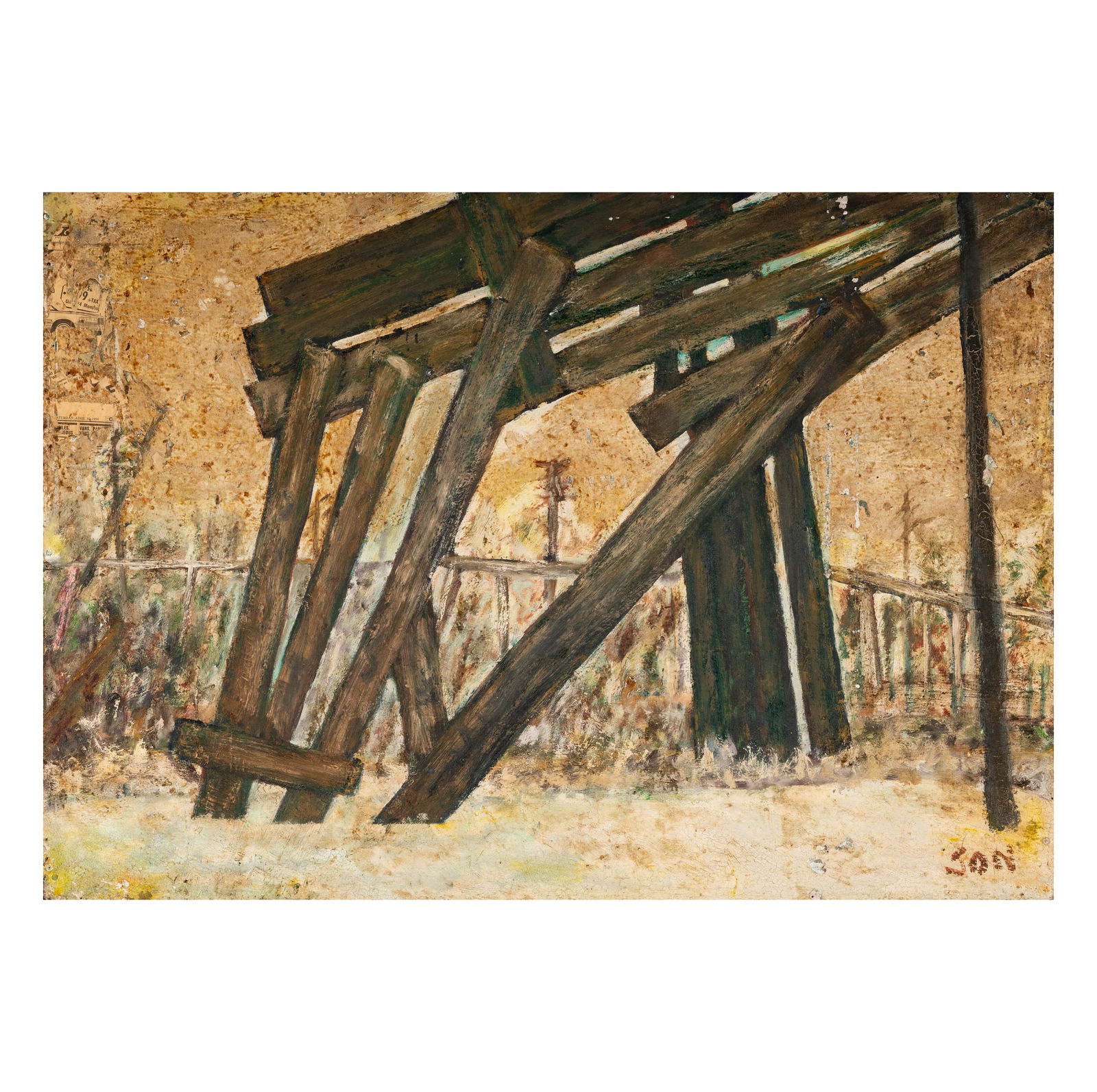 Jon Serl, 1894-1993, River Pilings (1 of 12)