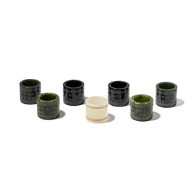 A Group of Chinese Jade Archer Rings