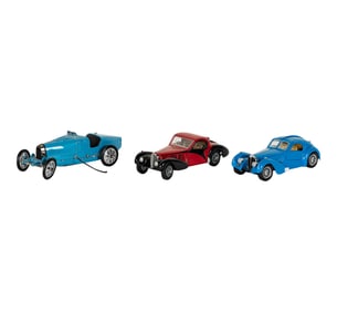 Three Bugatti Car Models