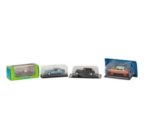Four Vintage Car Toy Models
