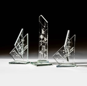 Three Marin Sonoma Concours Frank Lloyd Wright Foundation Trophies