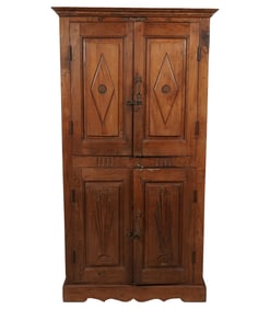 An Antique Pine Cupboard