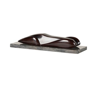 Emmanuel Zurini (French, B. 1942): Bronze Car Model on Marble Base