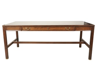 A Large Two-Tone Writing Desk and Cabinet from the Offices of Peter Mullin
