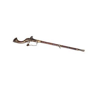 An Antique African Inlaid Long Rifle