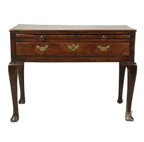 A Georgian-style Low Carved Wood Writing Table