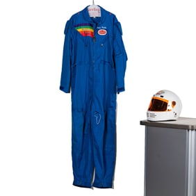 Peter Mullin's Bugatti Racing Suit with Helmet
