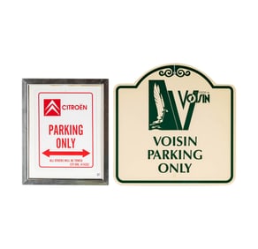 Citroen and Voisin Parking Only Signs