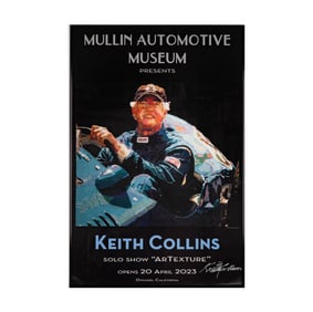 Mullin Automotive Museum Keith Collins Signed Poster